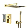 Dual Shower Head 10" Wall Mounted Shower System with Anti-Scald Valve - Black, Gold, or Gray