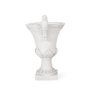 Roman Style MGO Garden Urn Planter with Drainage Hole – Antique White
