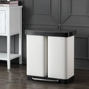 Edmund kitchen trash/recycling double - bucket trash can - Tuesday Morning - Trash Cans & Wastebaskets