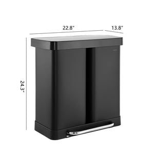Edmund kitchen trash/recycling double - bucket trash can - Tuesday Morning - Trash Cans & Wastebaskets