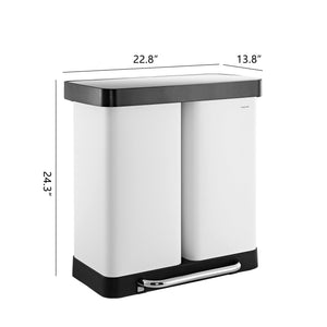 Edmund kitchen trash/recycling double - bucket trash can - Tuesday Morning - Trash Cans & Wastebaskets