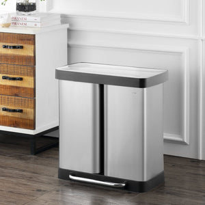 Edmund kitchen trash/recycling double - bucket trash can - Tuesday Morning - Trash Cans & Wastebaskets