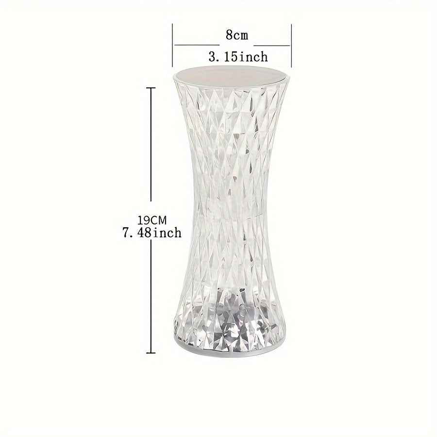 Touch Control Crystal Lamp – Rechargeable LED Night Light for Bedroom or Gifts