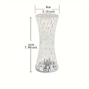 Touch Control Crystal Lamp – Rechargeable LED Night Light for Bedroom or Gifts
