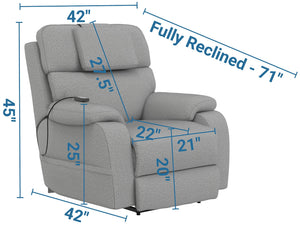 Dreamtime - Power Headrest Power Lay Flat Recliner With CR3 Heat/Massage/Zero Gravity