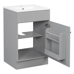 Bathroom Vanity With Sink, Cabinet With Adjustable Shelf