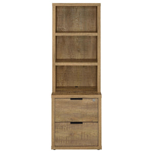 Westpark 3-shelf Bookcase USB and Lockable Drawer Mango