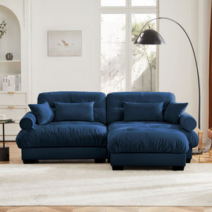 Super Comfort Oversized Modular Sectional Sofa With Movable Ottoman