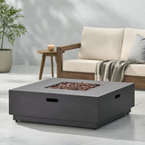 Modern Square Fire Pit with 50,000 BTU