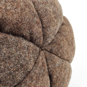 Set of 3 Plush Fabric Pumpkins in Brown