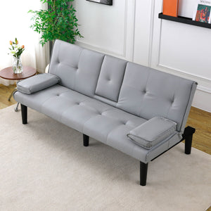 Sofa Bed With Foldable Design And Cup Holder