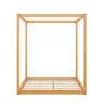 Wood Canopy Platform Bed With Support Legs And Airflow Slats