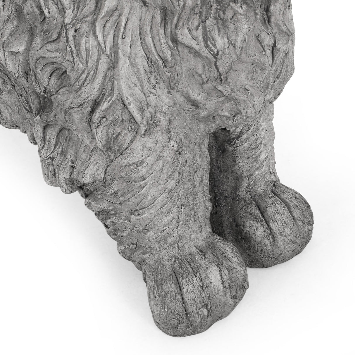 Charming Cocker Spaniel Dog Statue Bench Gray Magnesium Oxide 31.25'