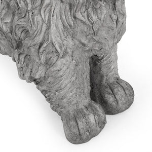 Charming Cocker Spaniel Dog Statue Bench Gray Magnesium Oxide 31.25'