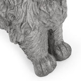 Charming Cocker Spaniel Dog Statue Bench Gray Magnesium Oxide 31.25'