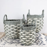 The Hand-Woven Multi-Use Resin Wicker Basket Trio