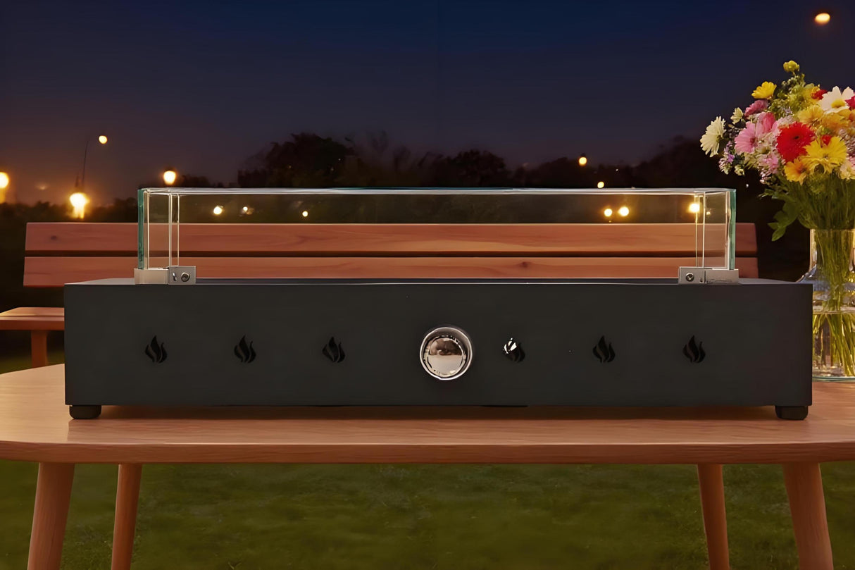 28-Inch Rectangle Fire Pit40000 BTU Outdoor Propane Fire Pit