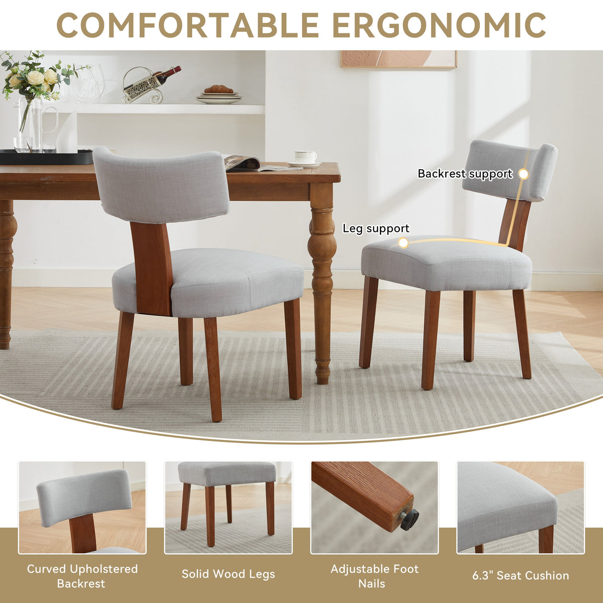 Set of 2 Dining Chairs