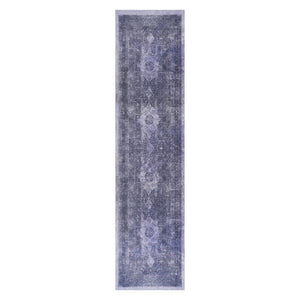 Maval - 2'6'' X 10' Washable Runner Rug - Anthracite