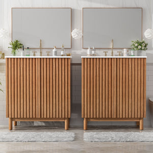 Traditional Bathroom Vanity With Ceramic Sink