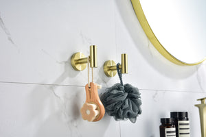 6-Pack Wall-Mounted Stainless Steel Bathroom Towel Hooks