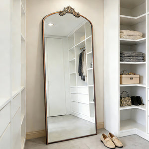 Vintage Ornate Arched Full Length Mirror