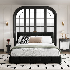 Tufted Headboard With Extra-Large Ultra-Soft Cloud Pillow Design