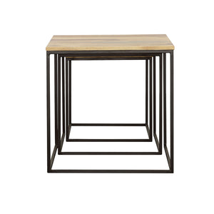3 Piece Nesting Design Table Set - Brown