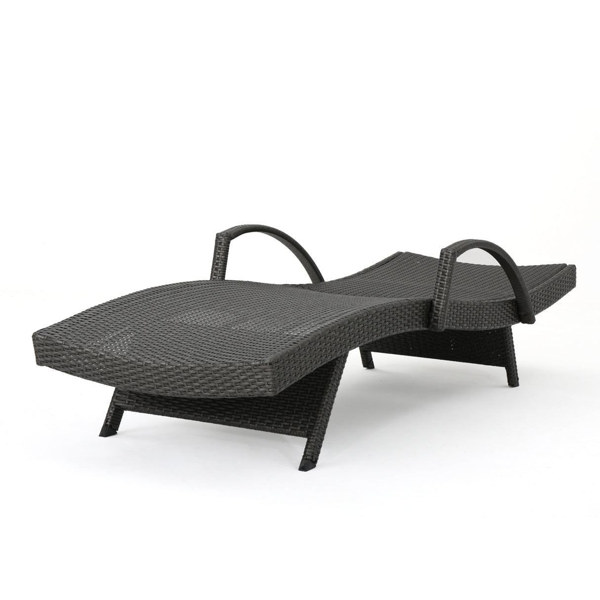 Salem wicker chaise lounge with arm (set of 2) by christopher knight home
