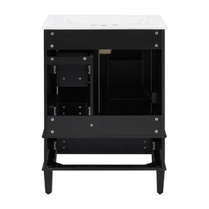 Bathroom Vanity With Integrated Basin, Soft Close Drawers, Door Mounted Double Layer Shelf