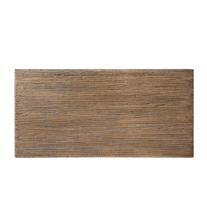 Hawthorne 48' Solid Reclaimed Elm Rectangular Trestle Coffee Table, Heritage Medium-Dark Brown