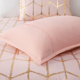 Metallic Full/Queen Printed Comforter Set