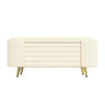 Modern Oval Storage Ottoman With Upholstery