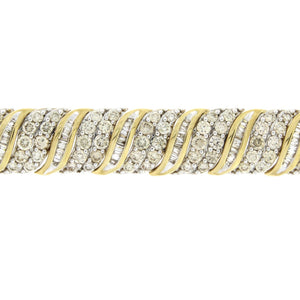 10.00ct Diamond Tennis Bracelet 10KT Yellow Gold