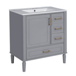 Traditional Bathroom Vanity Set With Soft Close Doors