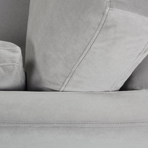 Knox 36' Modern Farmhouse Arm Chair, Opal Grey Velvet