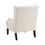 Button-Tufted Upholstered High Back Accent Chair