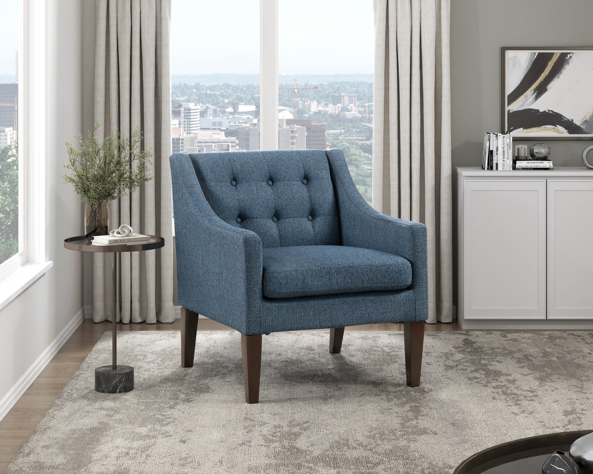 Contemporary Button Tufted Accent Chair