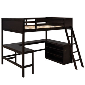 Loft Bed With Shelves With Desk