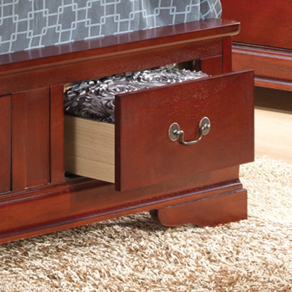Upholstered Panel Sleigh Bed Design