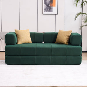 Folding Sofa Bed 78.5" Convertible Couch with 2 Pillows