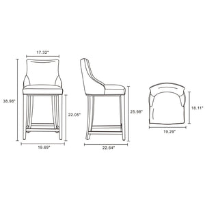 Shubert - Counter Stool - Ivory