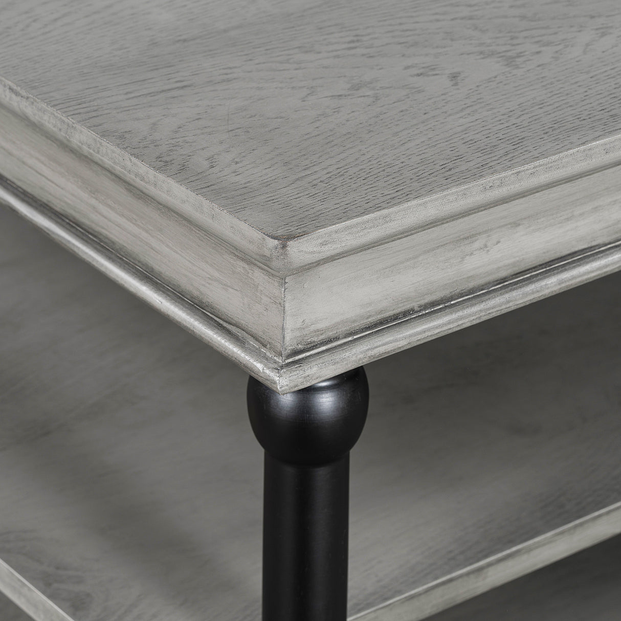 55.1" Wood Coffee Table with Storage Shelves