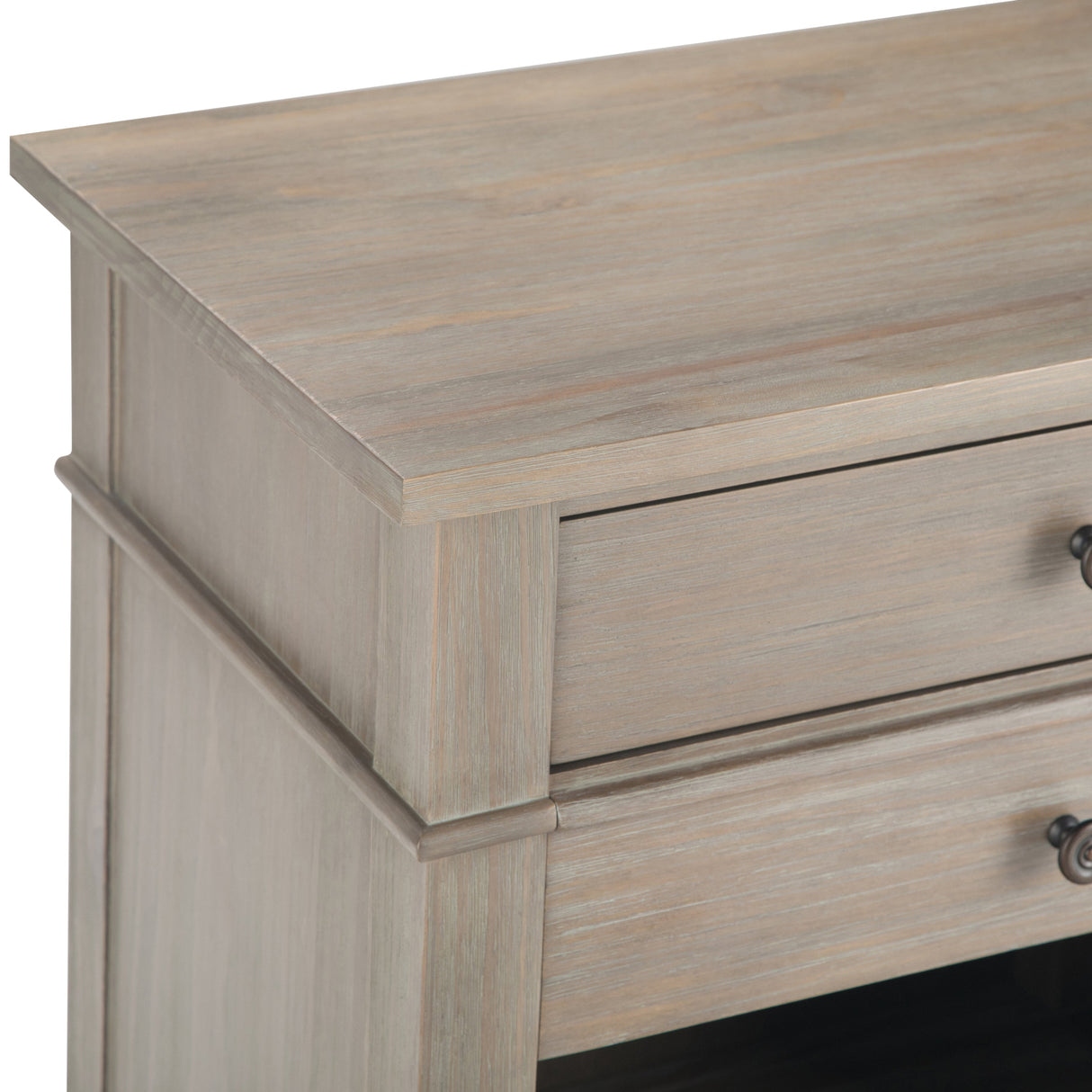 Carlton Bedside Table - Distressed Grey