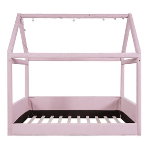 Upholstered House Style Daybed With LED Light Strips