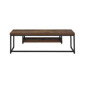 Bob - TV Stand - Weathered Oak & Black Metal