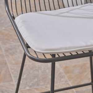 Yearning - Iron Counter Stool With Water Resistant Cushion