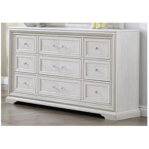6 Drawer Storage Dresser Antique Wooden Bedroom Furniture - Antique White
