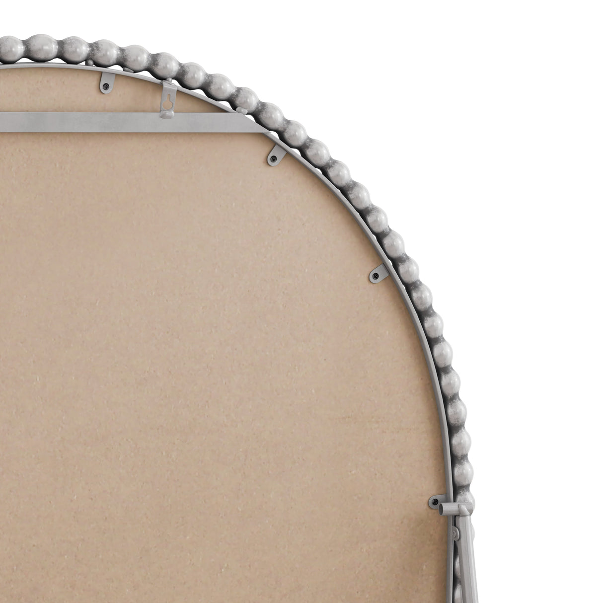 Iron Arch Retro Full Length Mirror with Supporting Feet in Silver