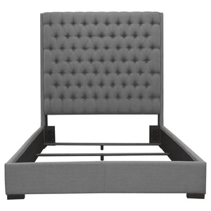 Copper - Tufted Upholstered Panel Bed